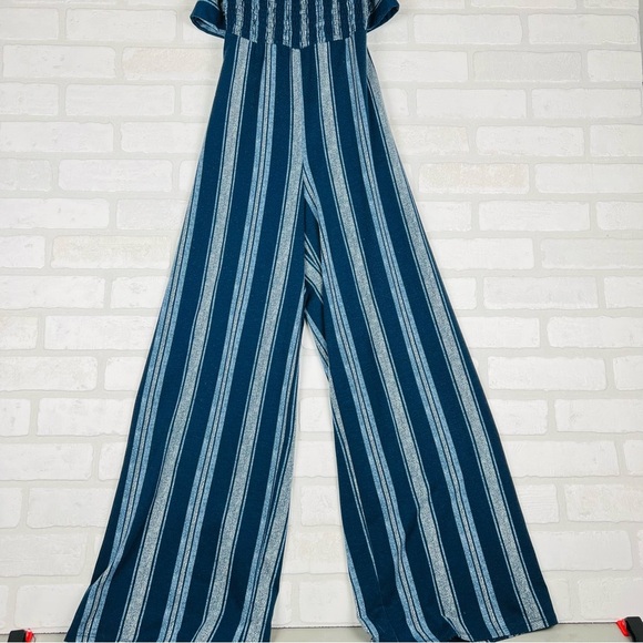 Super Cute Boho Hippie Romper Pantsuit, Shades of Blue, Travel, Summer‎ Size 7-9 - Picture 2 of 13